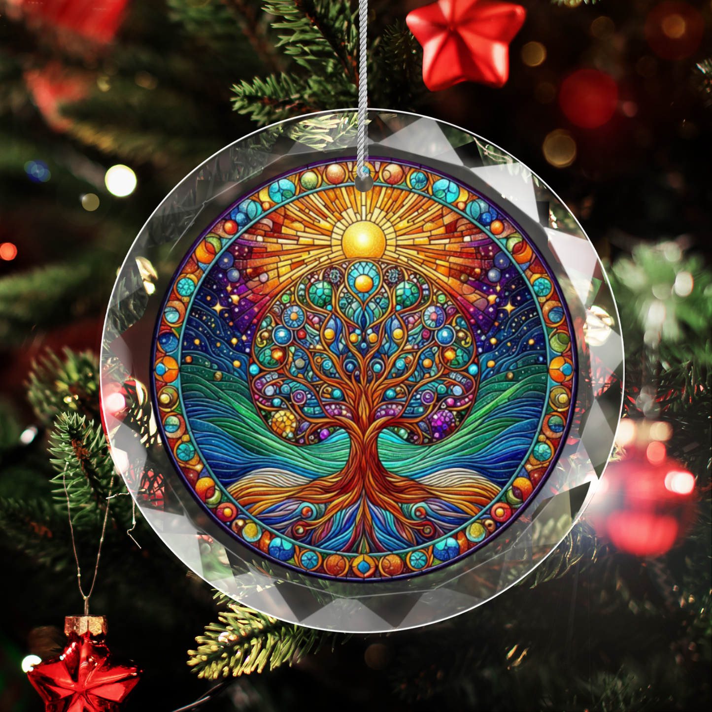 Glass Tree of Life Ornament