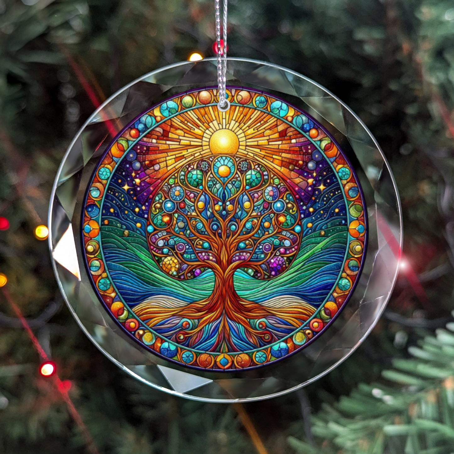 Glass Tree of Life Ornament