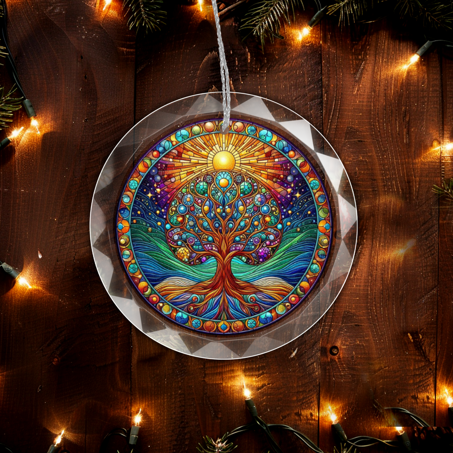 Glass Tree of Life Ornament
