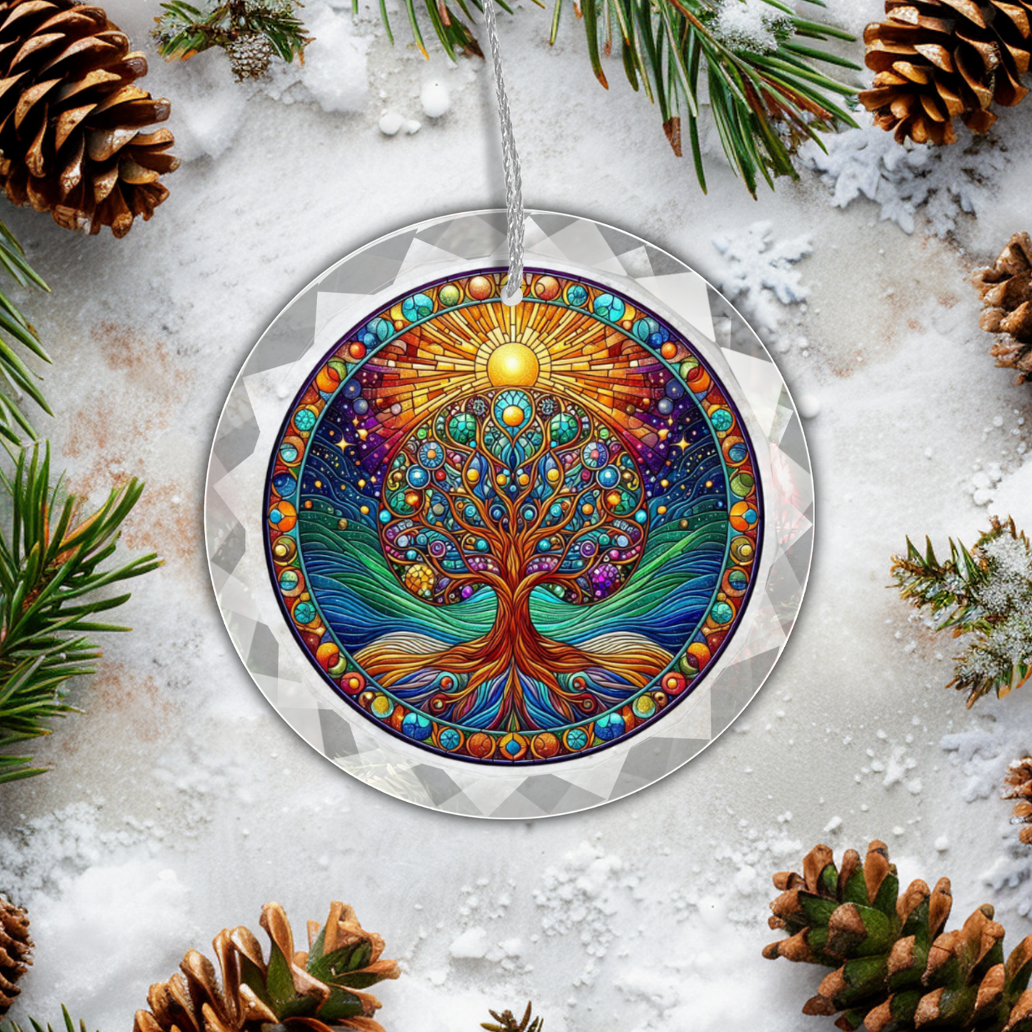 Glass Tree of Life Ornament