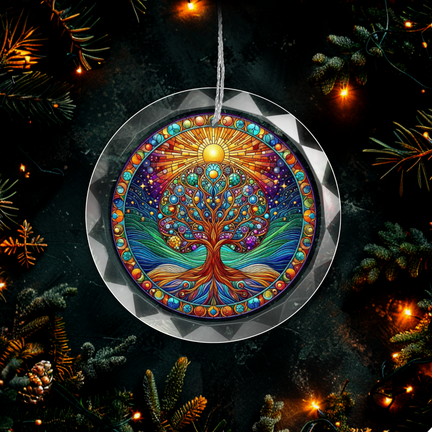 Glass Tree of Life Ornament