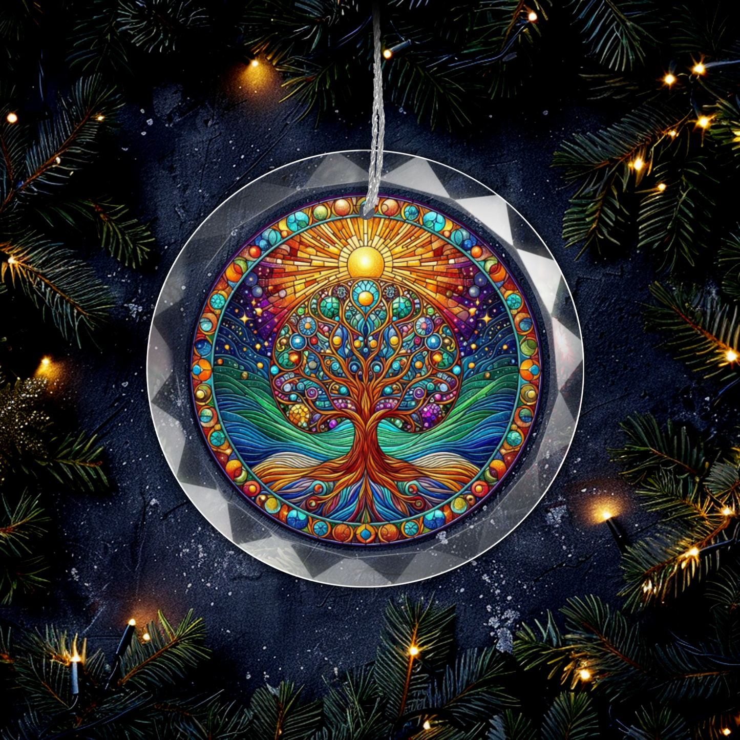 Glass Tree of Life Ornament