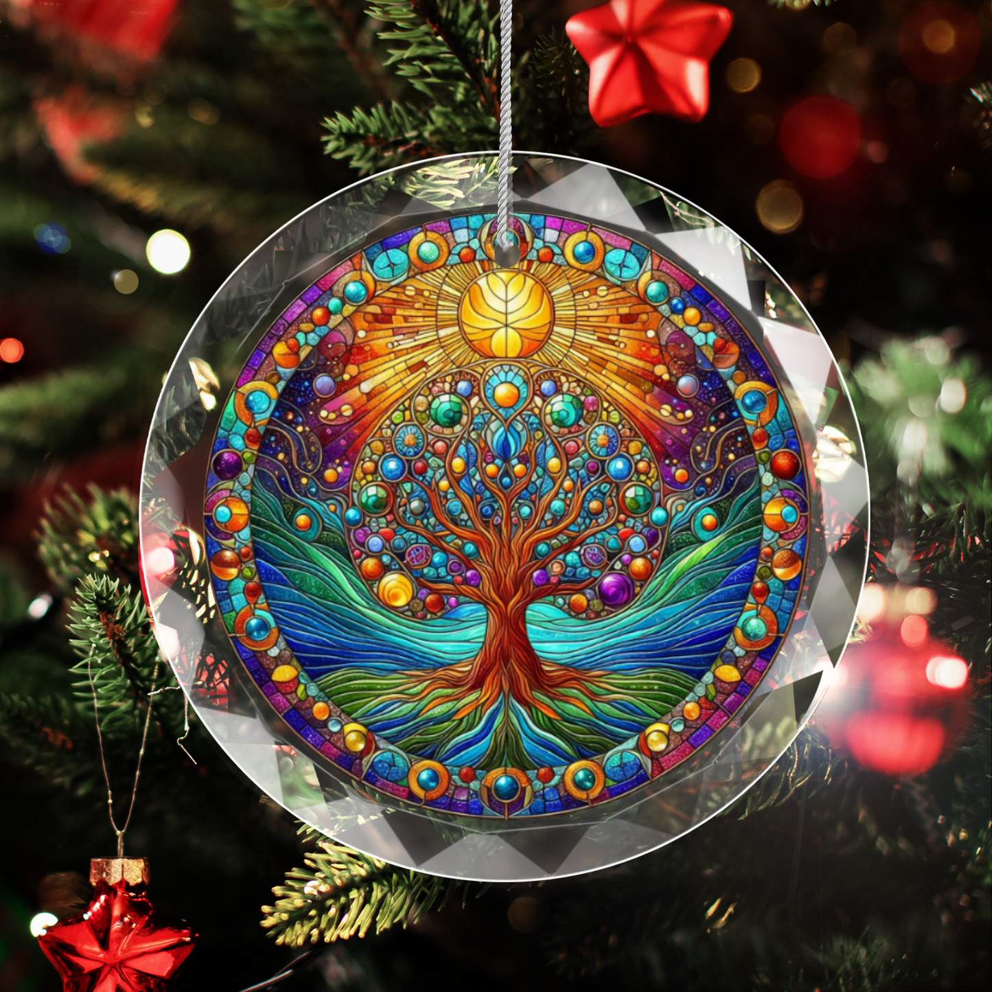 Glass Tree of Life Ornament