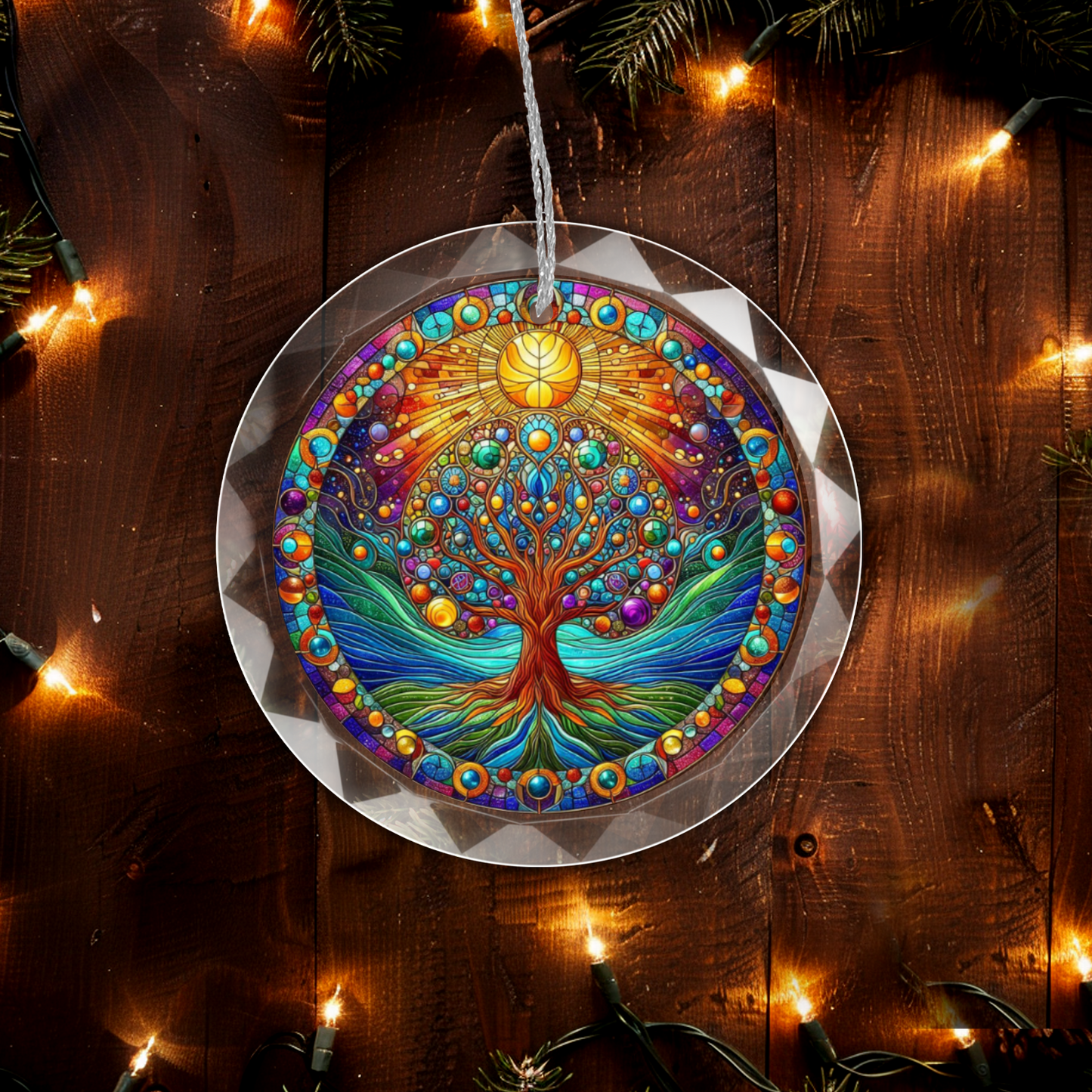 Glass Tree of Life Ornament