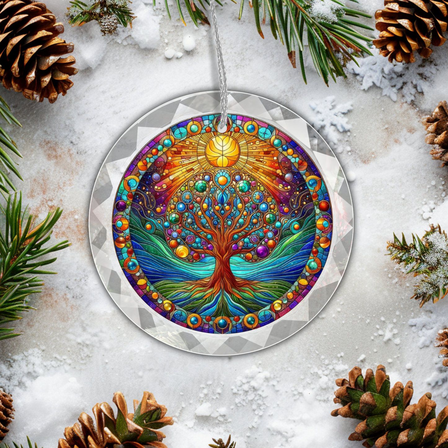 Glass Tree of Life Ornament