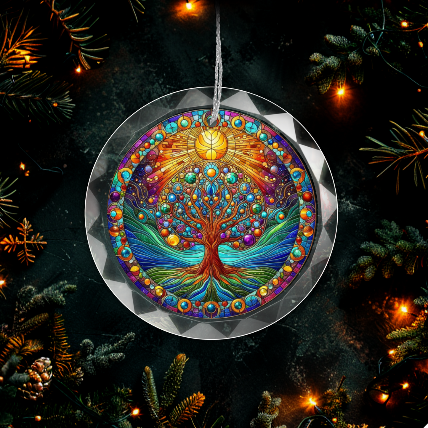 Glass Tree of Life Ornament
