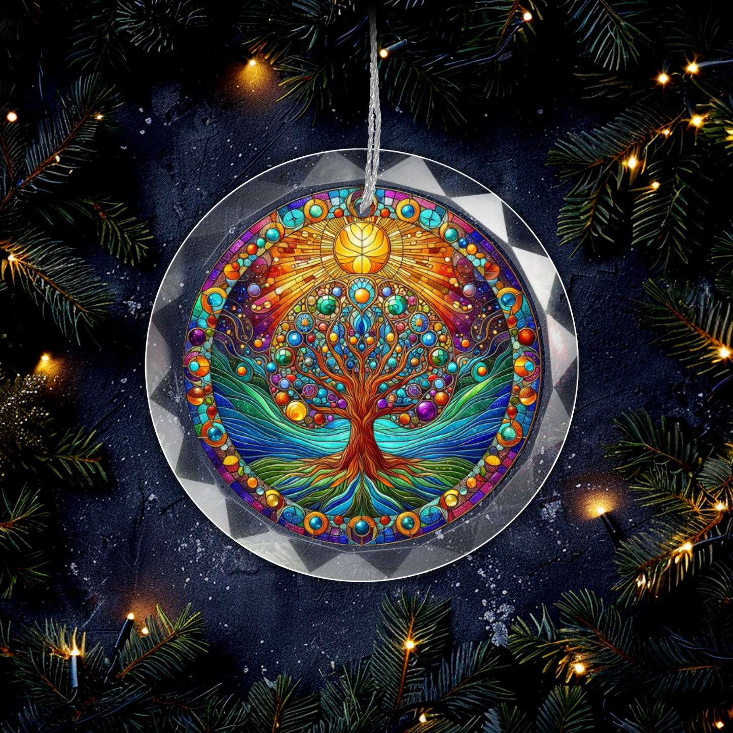 Glass Tree of Life Ornament