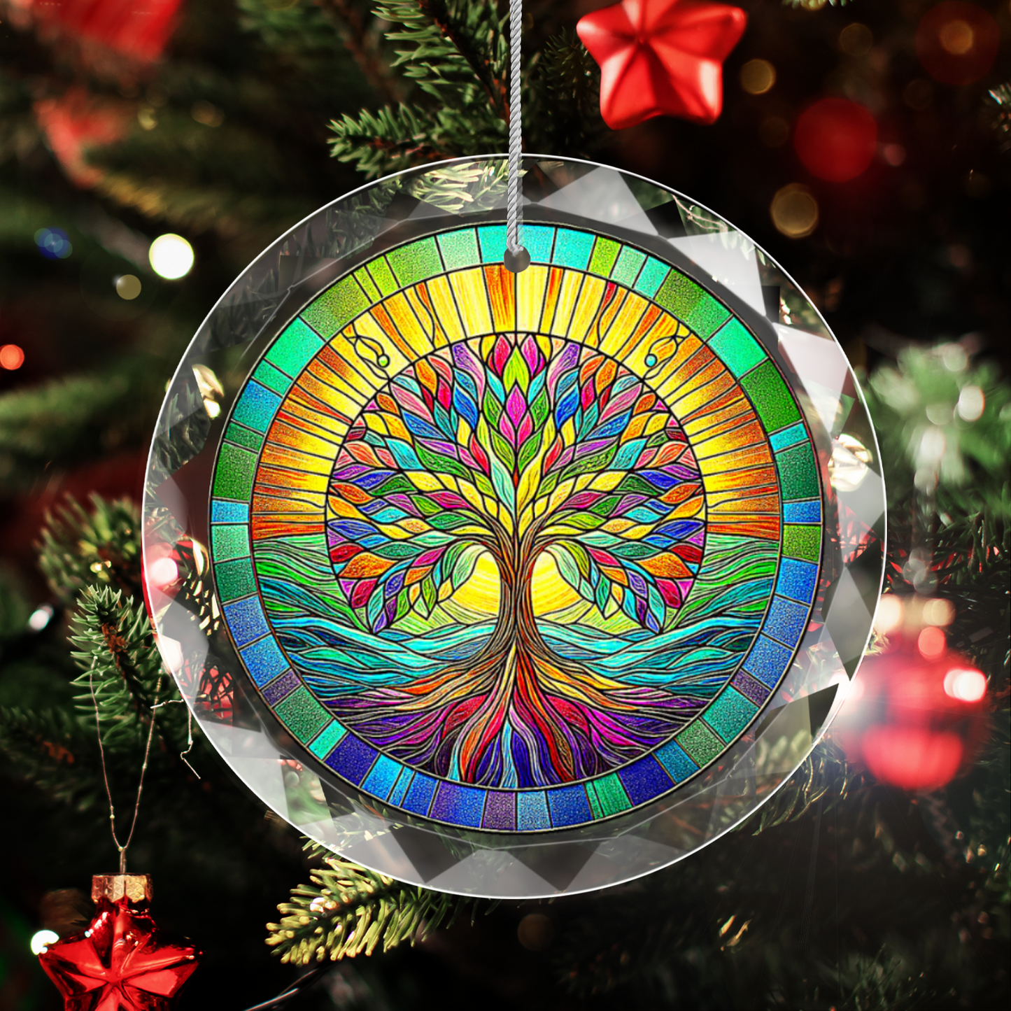 Glass Tree of Life Ornament