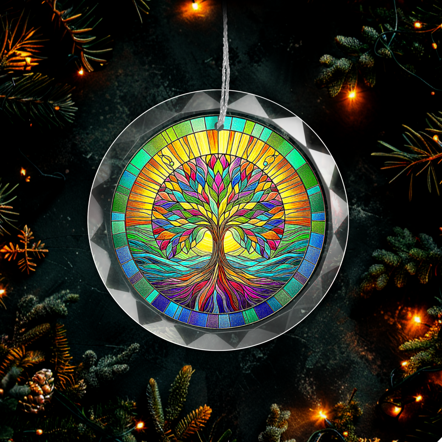 Glass Tree of Life Ornament