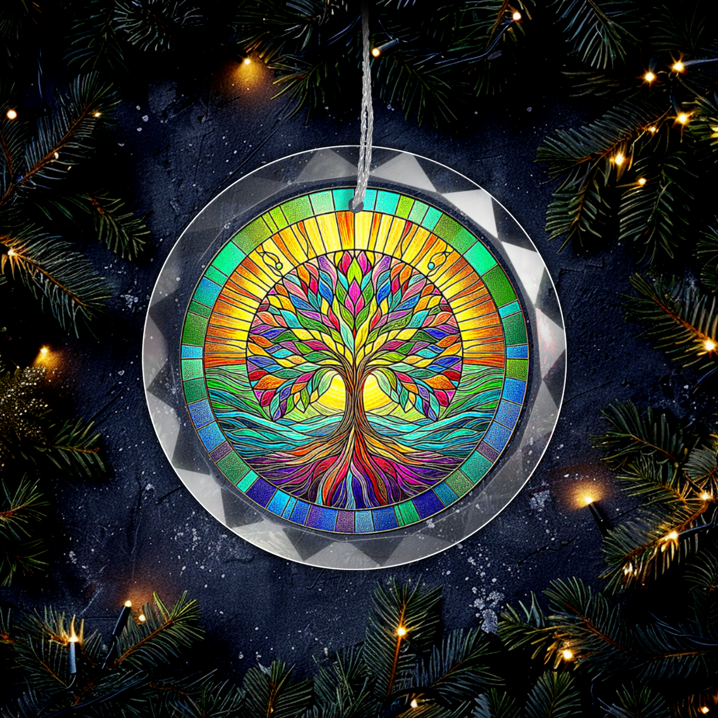 Glass Tree of Life Ornament