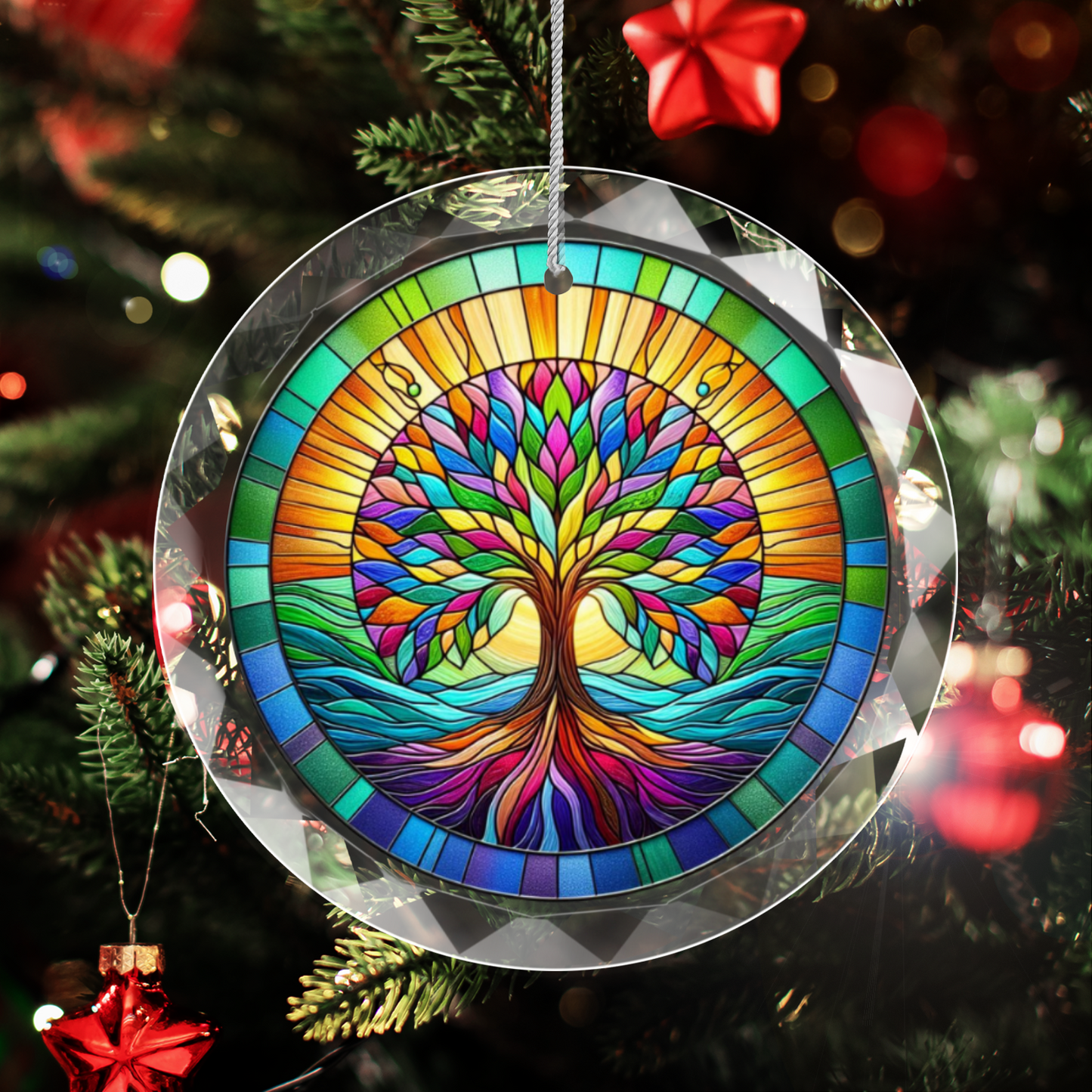Glass Tree of Life Ornament