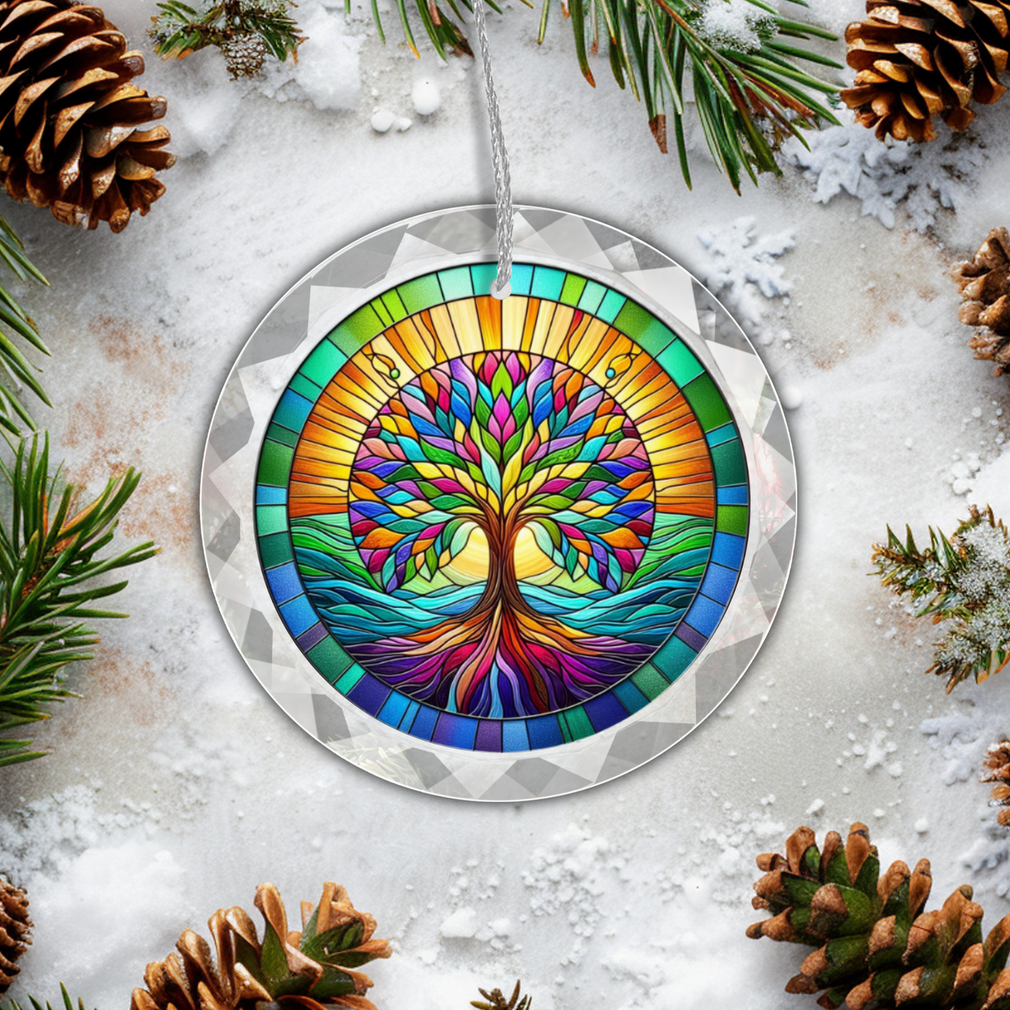 Glass Tree of Life Ornament