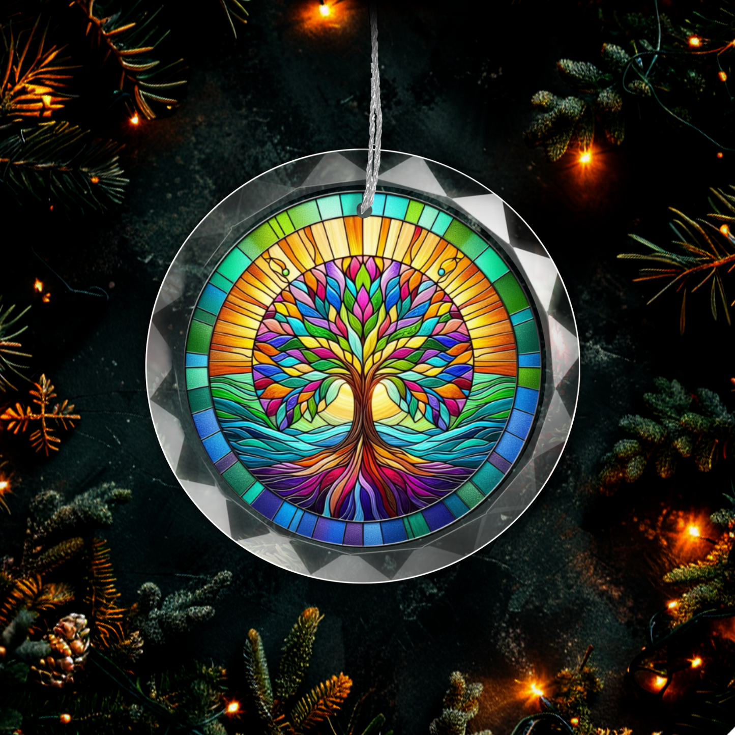 Glass Tree of Life Ornament