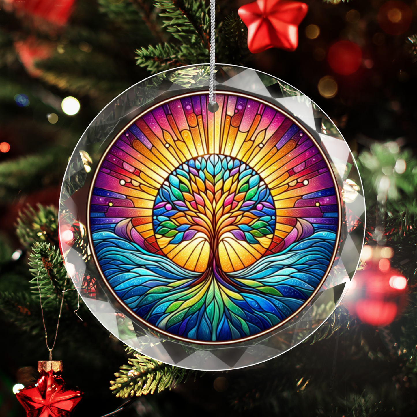 Glass Tree of Life Ornament