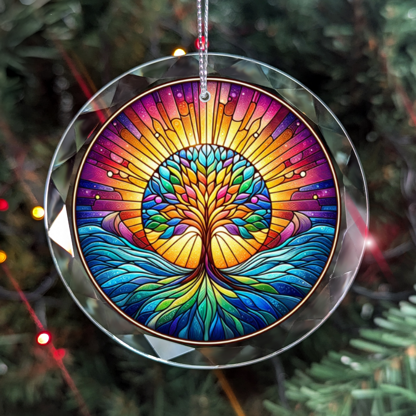 Glass Tree of Life Ornament