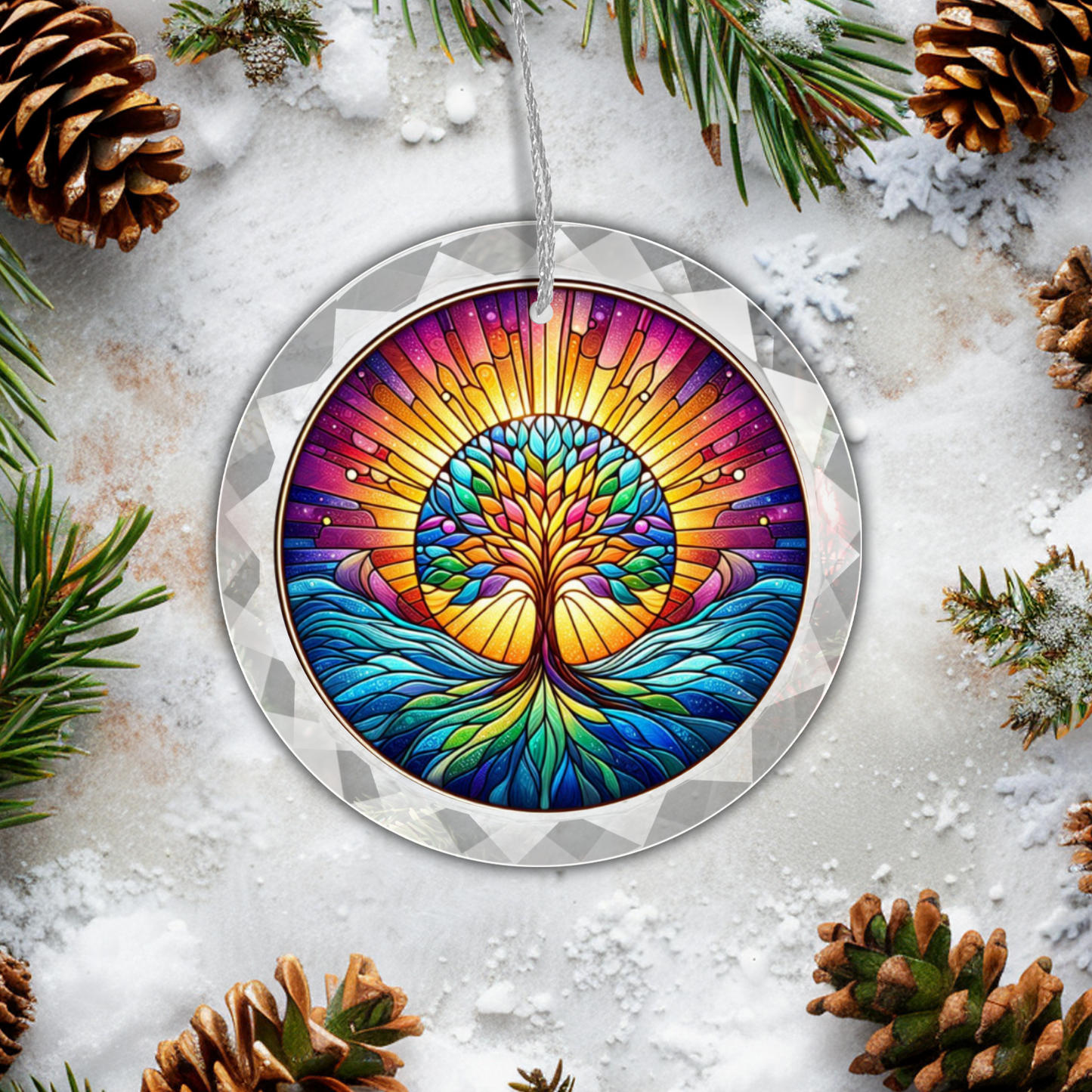 Glass Tree of Life Ornament