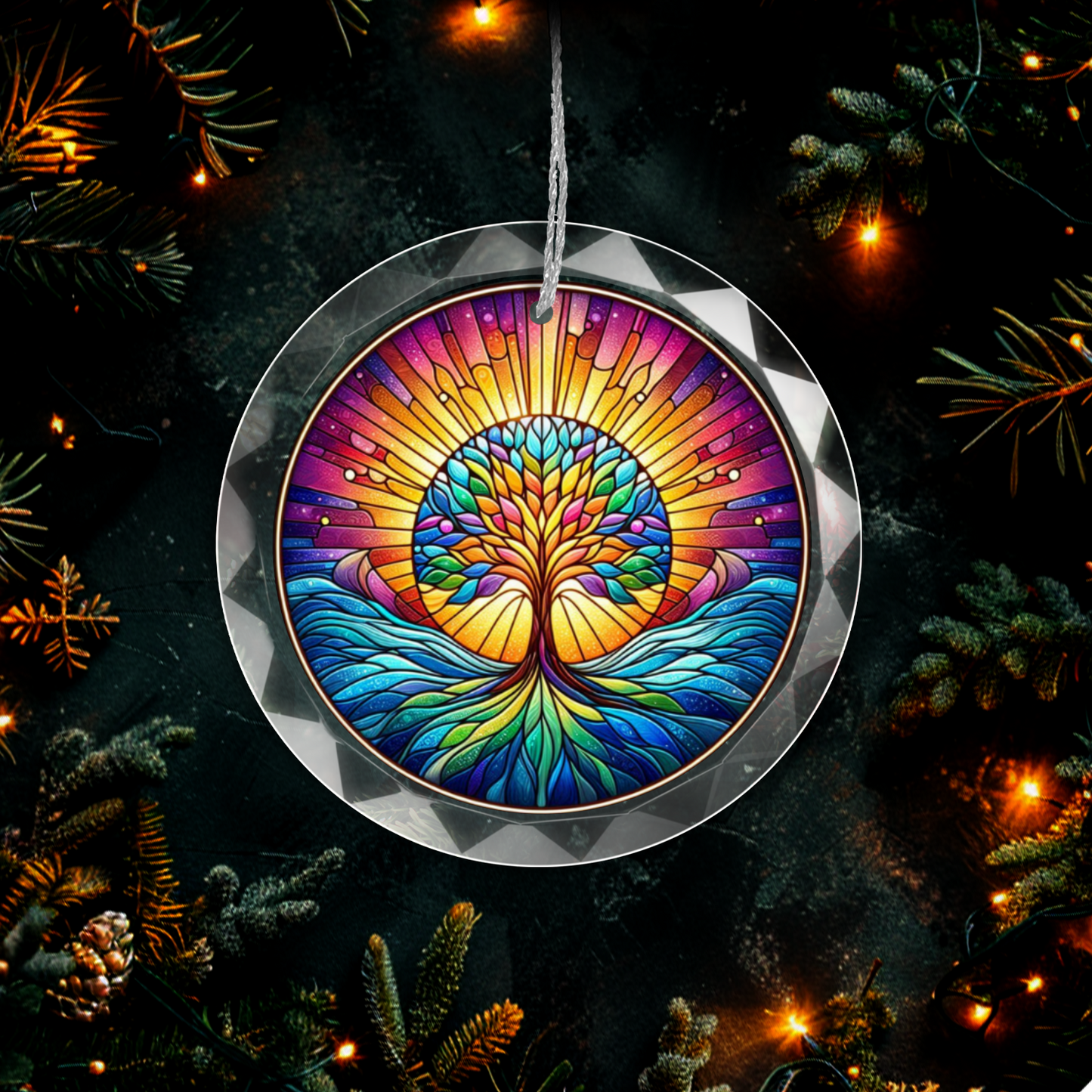 Glass Tree of Life Ornament