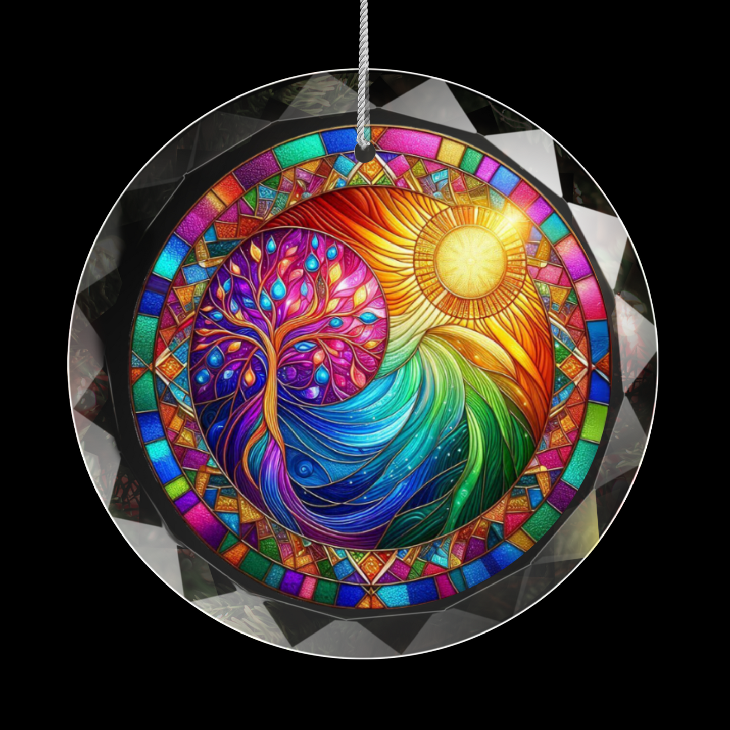 Glass Tree of Life Ornament