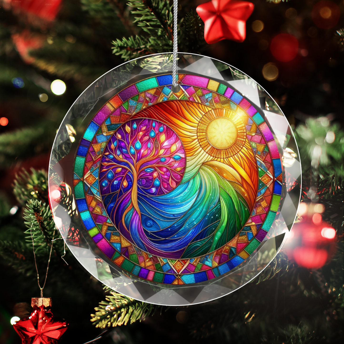 Glass Tree of Life Ornament