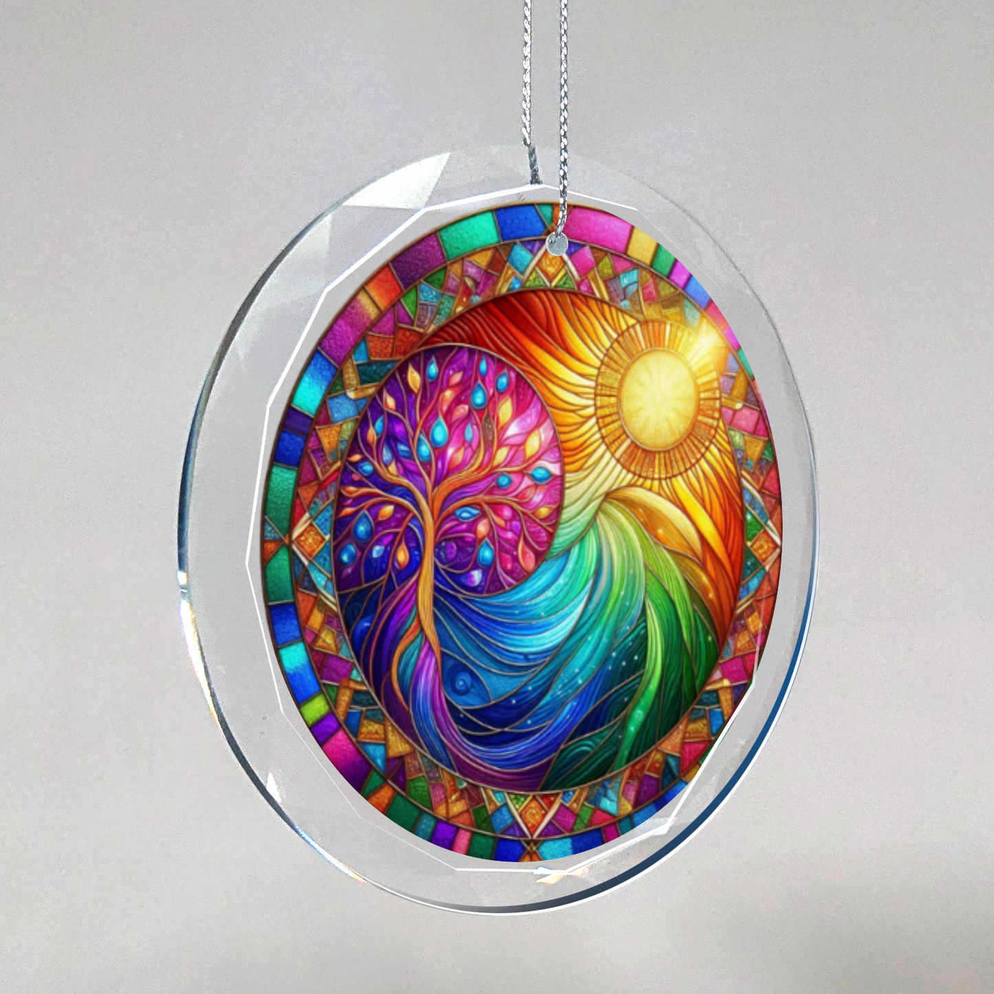 Glass Tree of Life Ornament