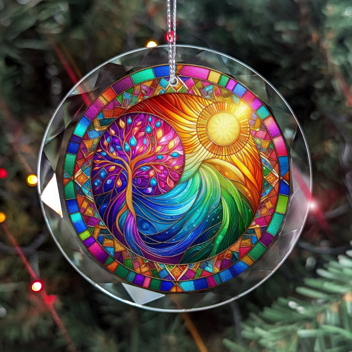 Glass Tree of Life Ornament