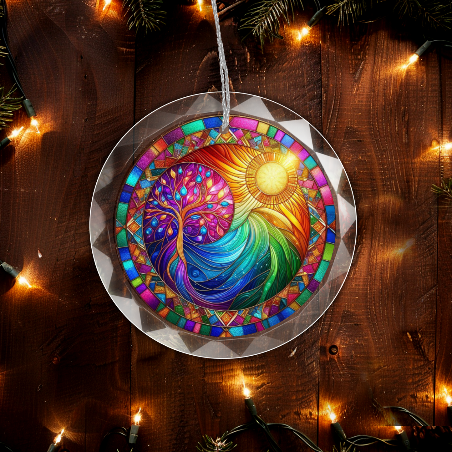 Glass Tree of Life Ornament