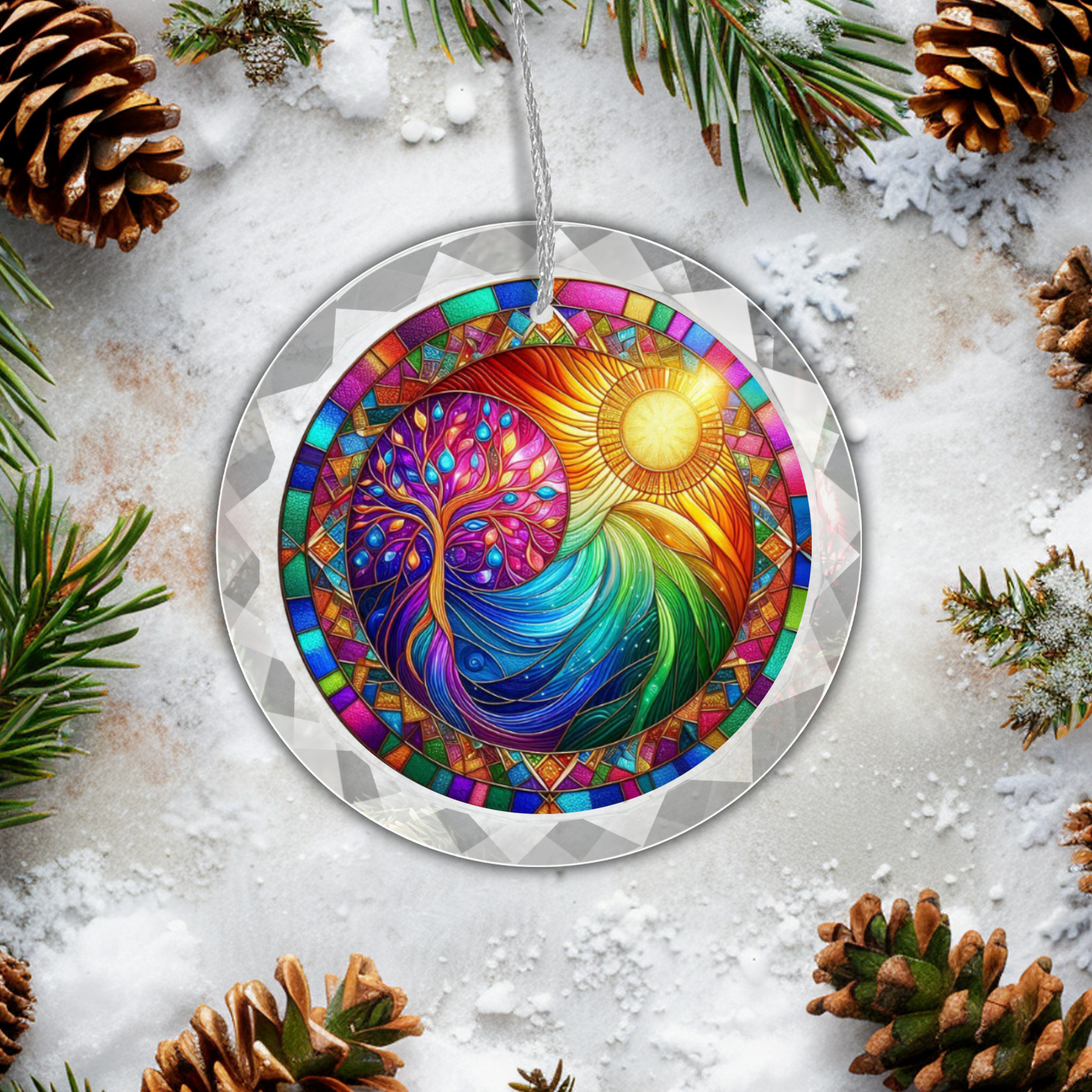 Glass Tree of Life Ornament