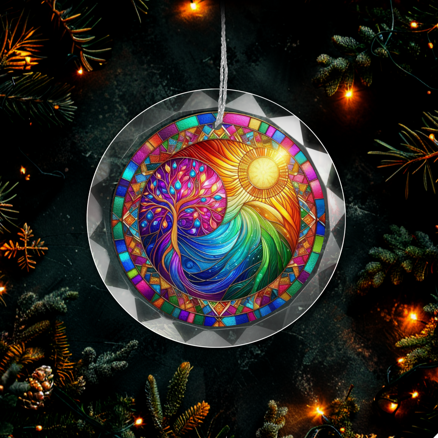 Glass Tree of Life Ornament
