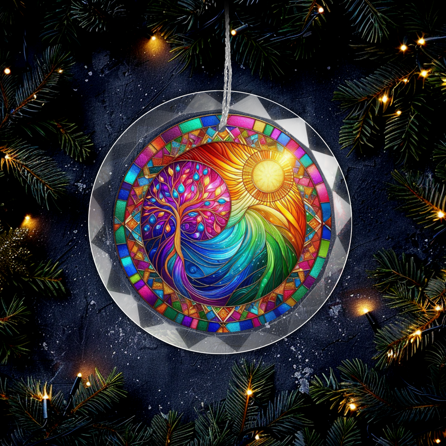 Glass Tree of Life Ornament