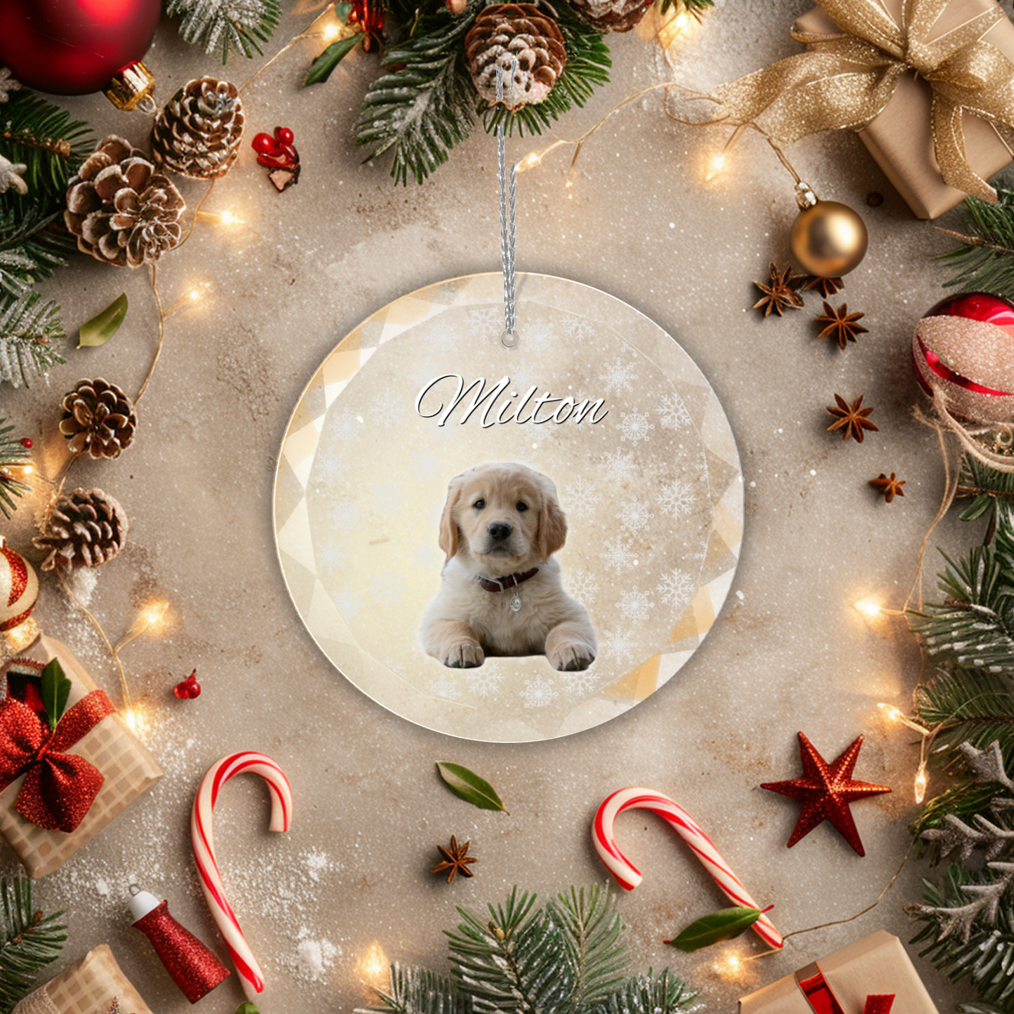 Personalized Puppy Picture Ornament