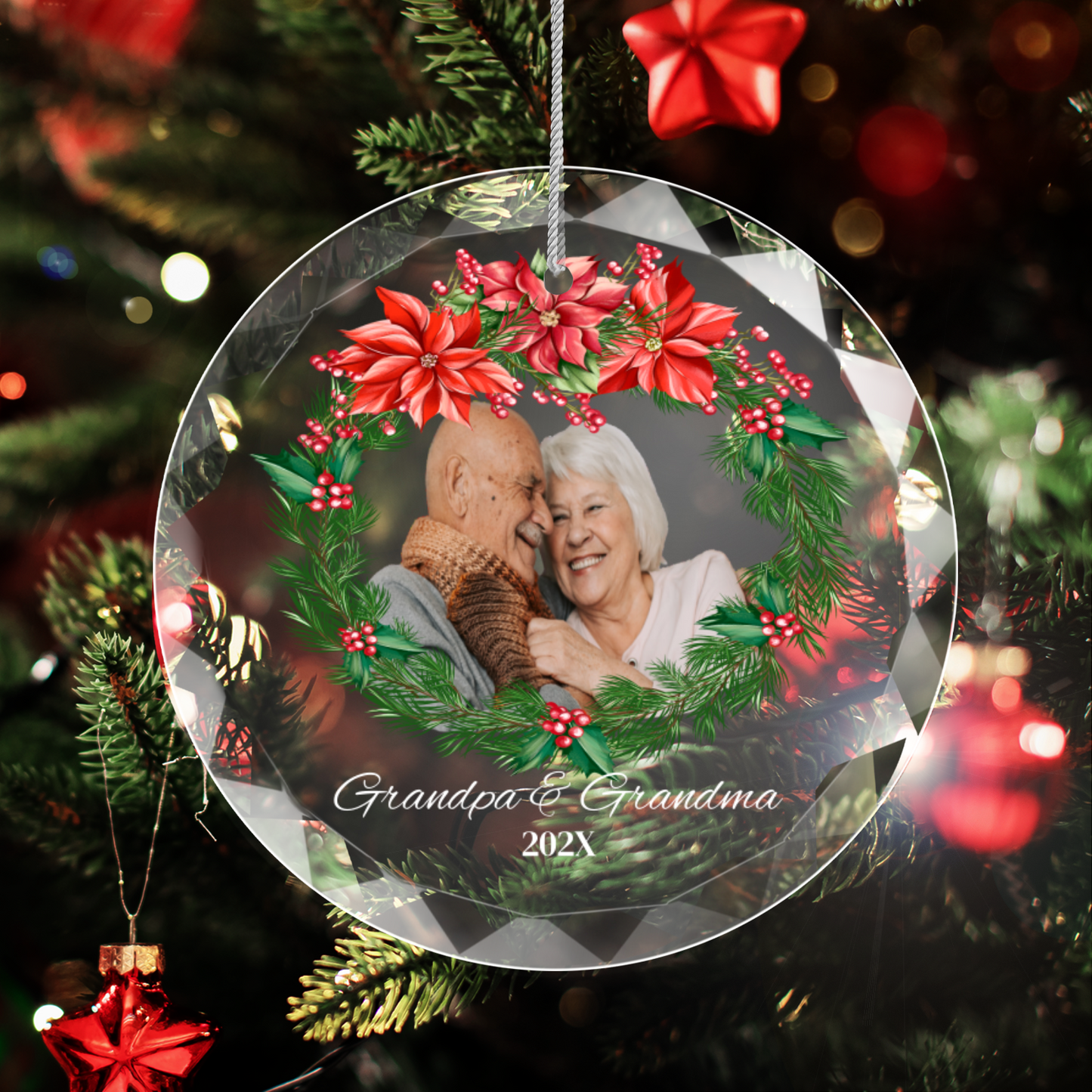 Grandma & Grandpa Picture Ornament