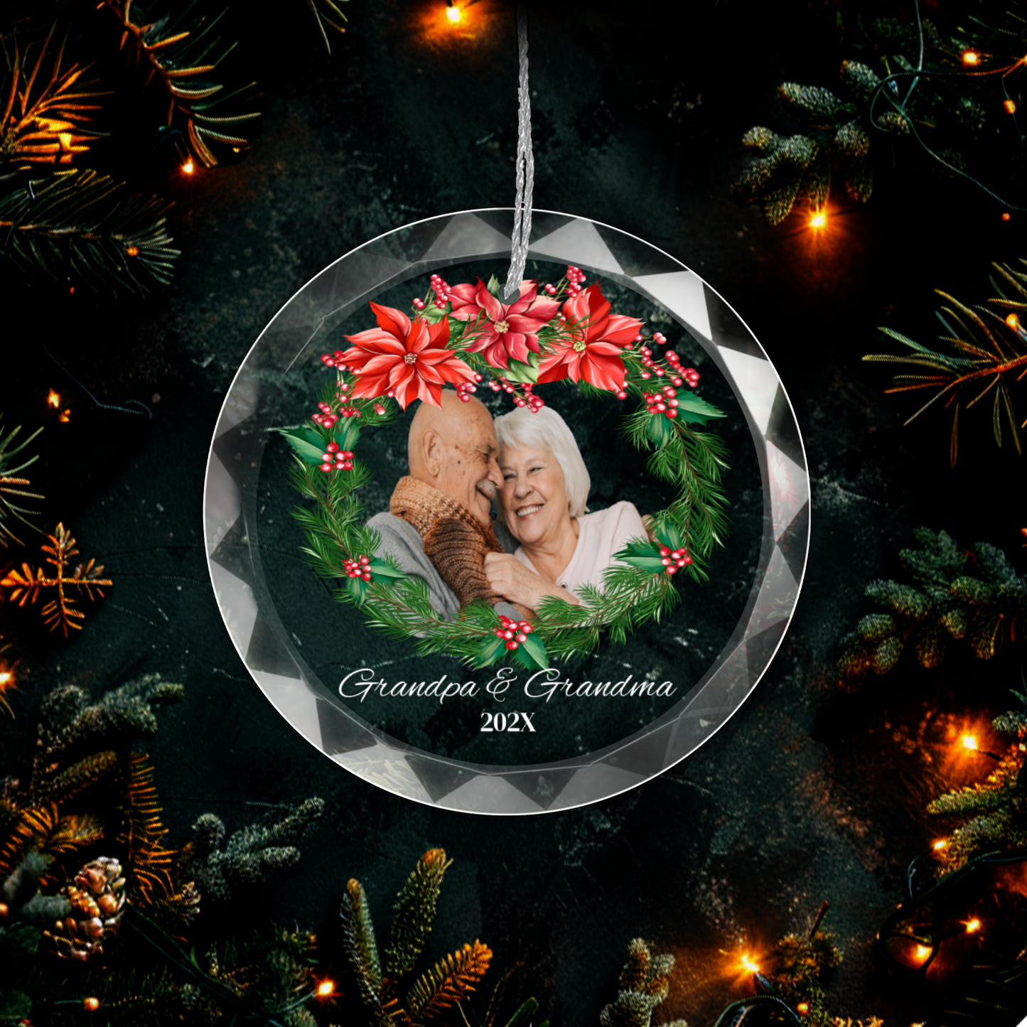 Grandma & Grandpa Picture Ornament
