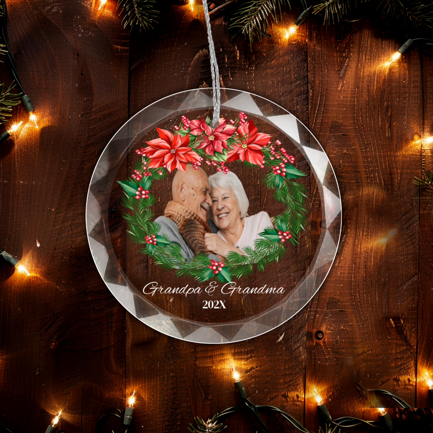Grandma & Grandpa Picture Ornament