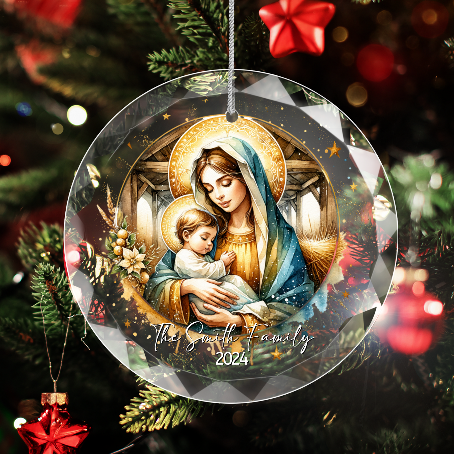 Mary and Baby Jesus Nativity Ornament