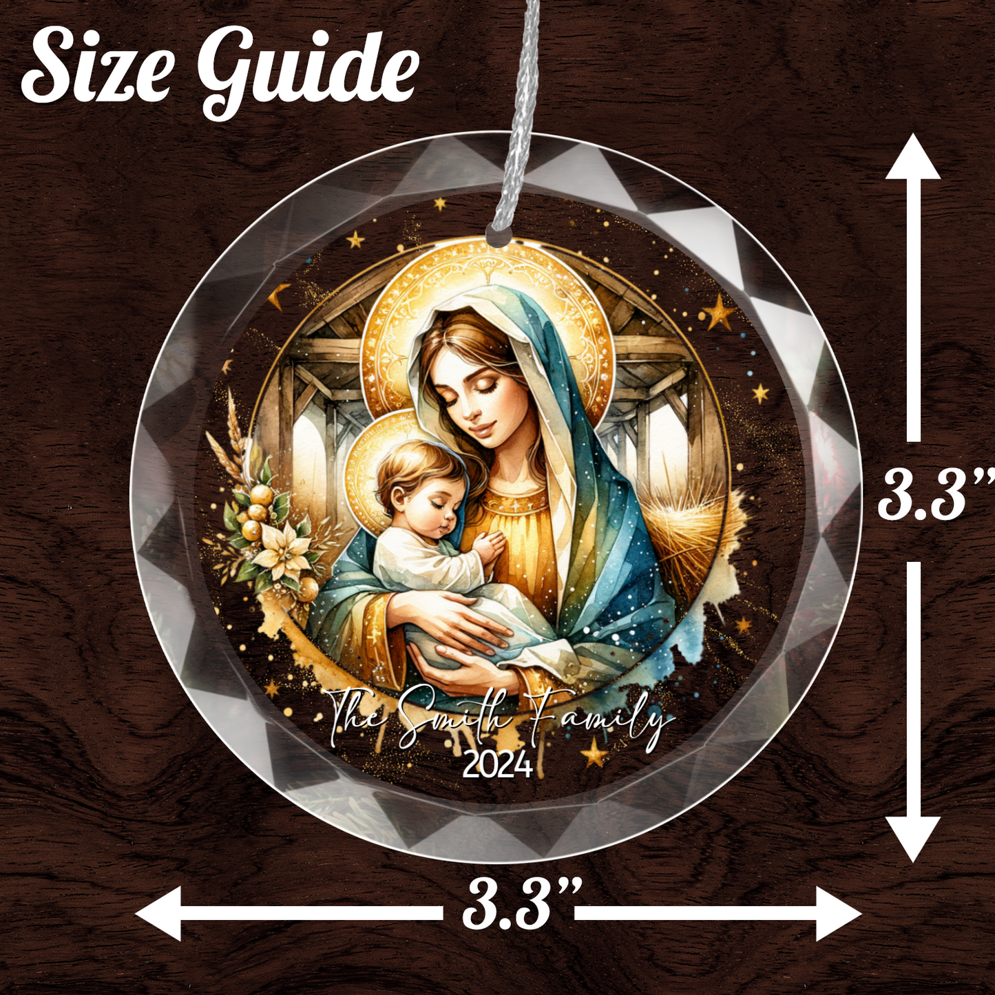 Mary and Baby Jesus Nativity Ornament