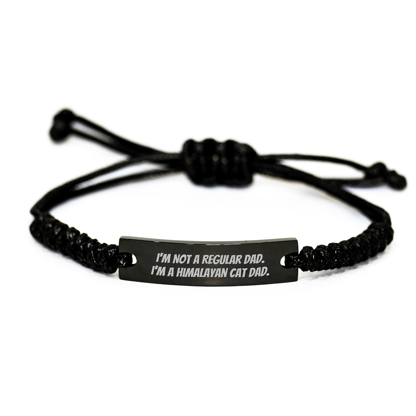 Himalayan Cat Dad Gifts, Rope Bracelet for Birthday, Funny Quote 'I'm Not A Regular Dad. I'm A Himalayan Cat Dad.' - Gifts from Dad to Himalayan Cat Lover - Image 1