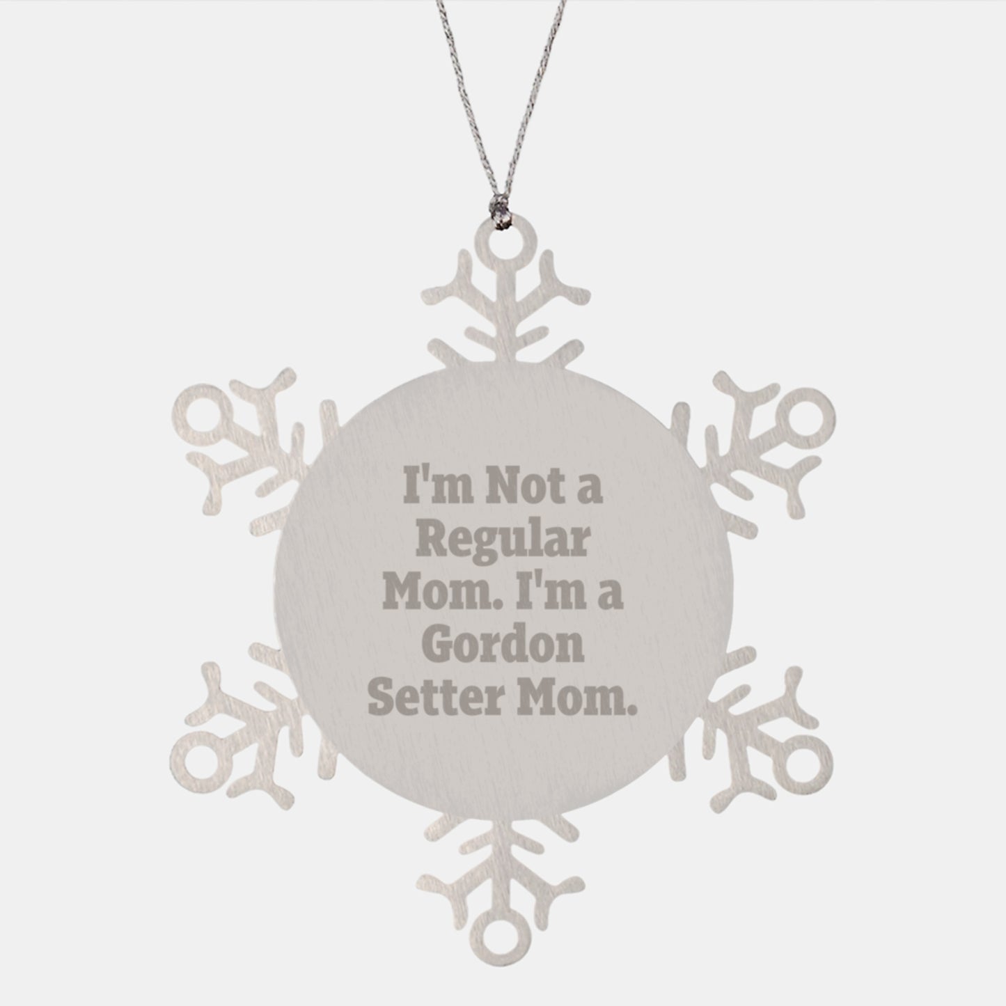 Gordon Setter Dog Mom Snowflake Ornament Gifts from Friends to Family for Christmas - Image 1