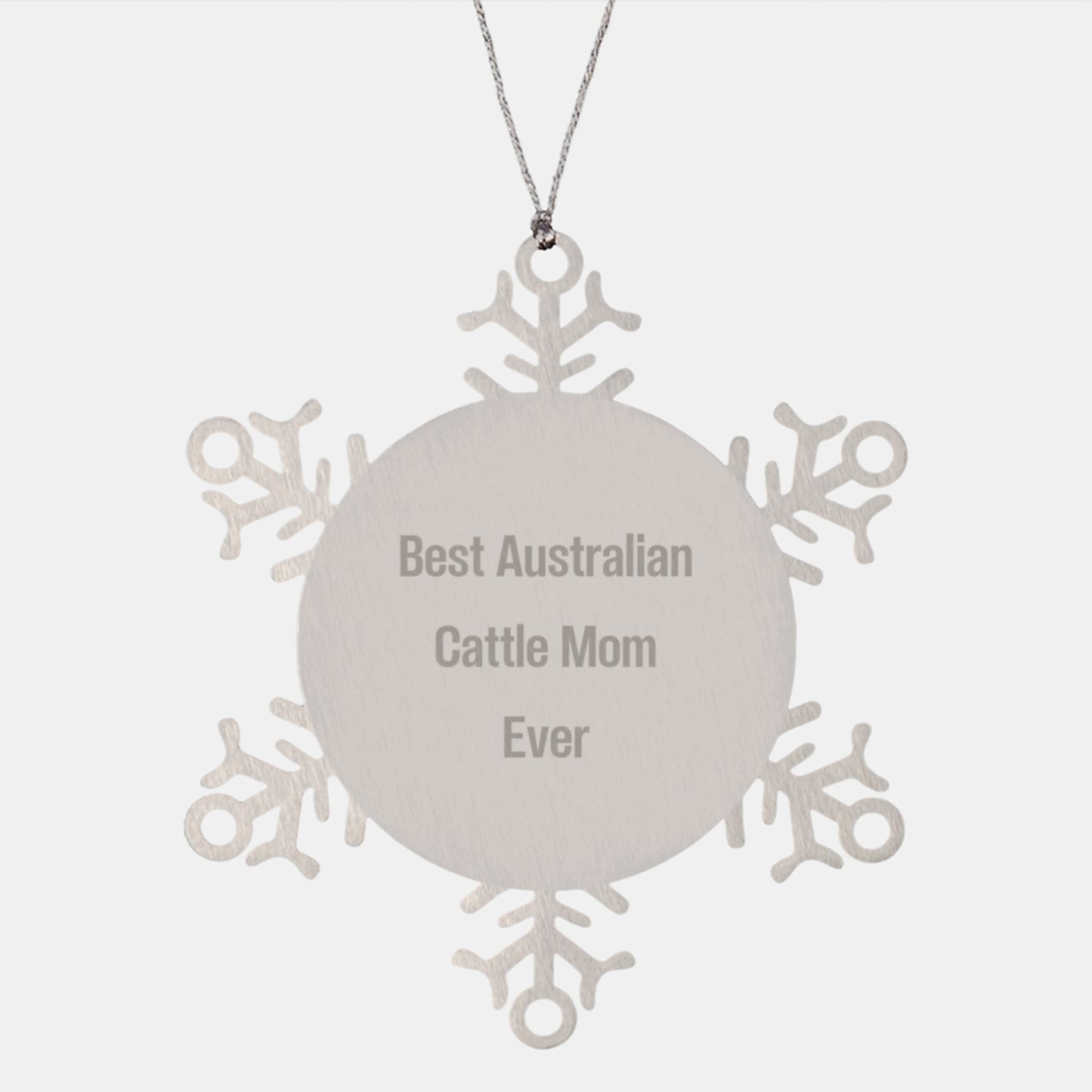 Australian Cattle Dog Mom Gifts for Friends, Funny Snowflake Ornament, Christmas Unique Presents - Image 1