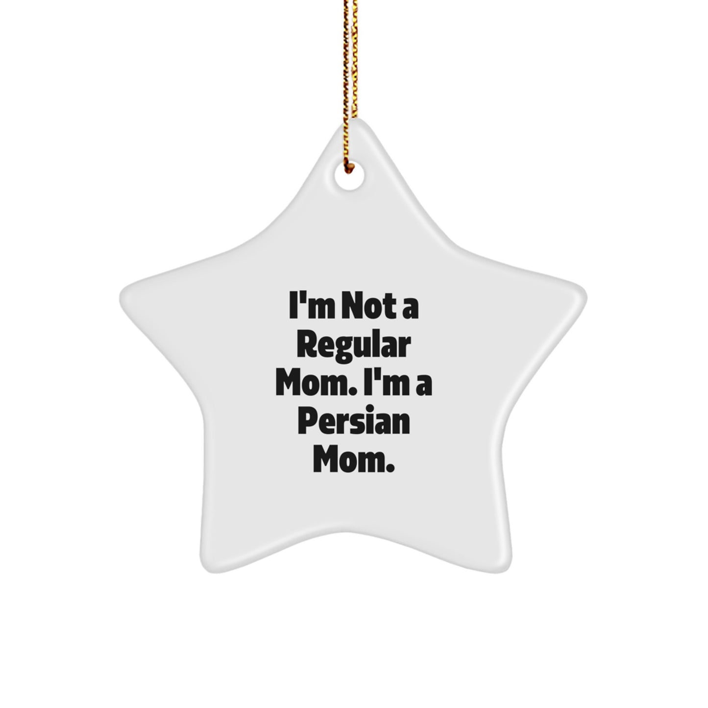 Funny Persian Cat Mom Gifts for Family - Star Ornament from Gifts for Friends - Image 1
