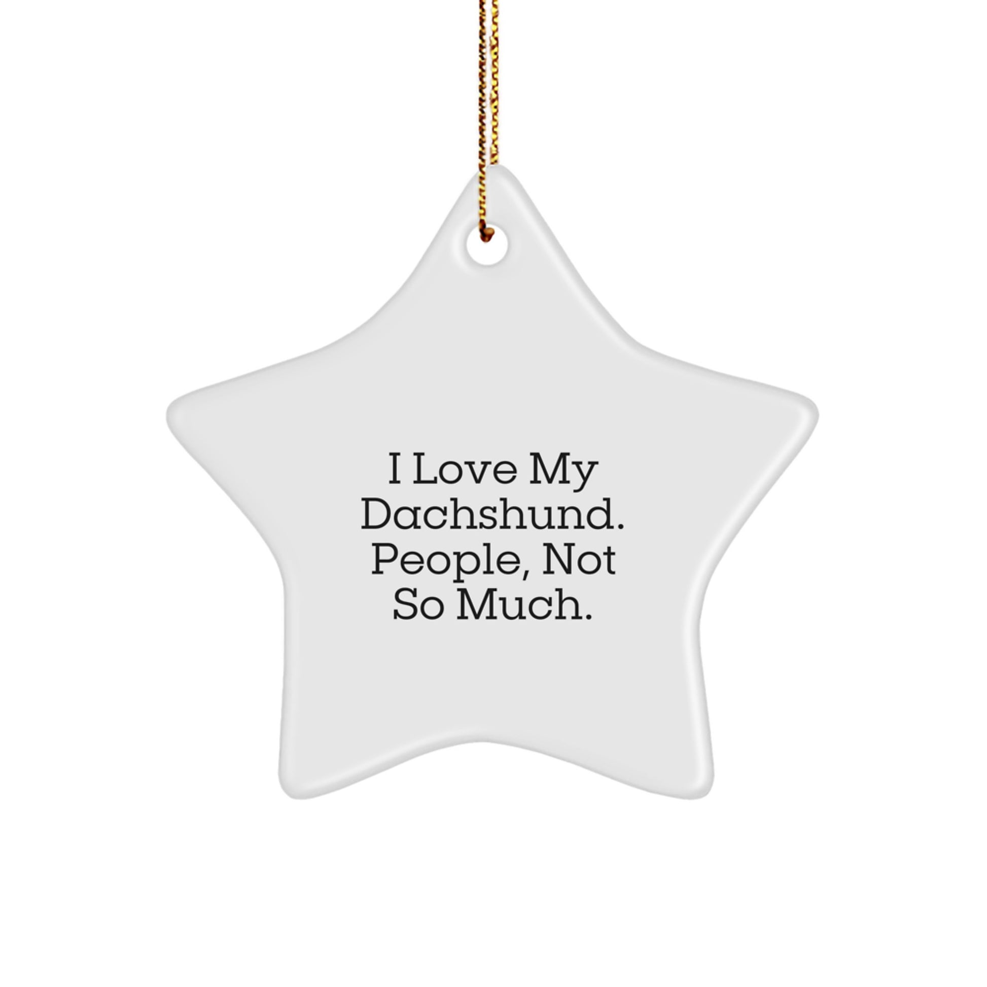 Dachshund Dog Lovers Unite! Funny Star Ornament Gifts from Friends for Christmas - Image 1