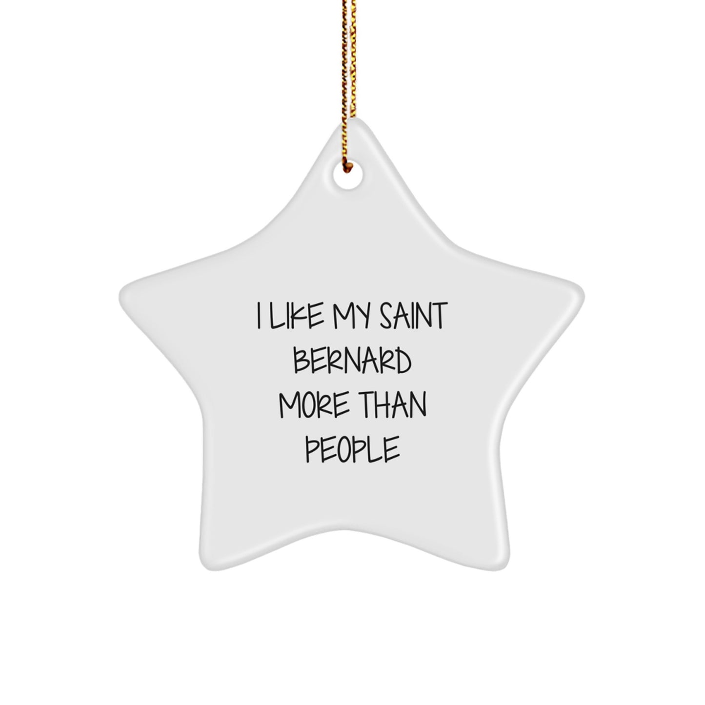 Saint Bernard Dog Lovers Gifts from Men to Christmas Unique Star Ornaments - Image 1