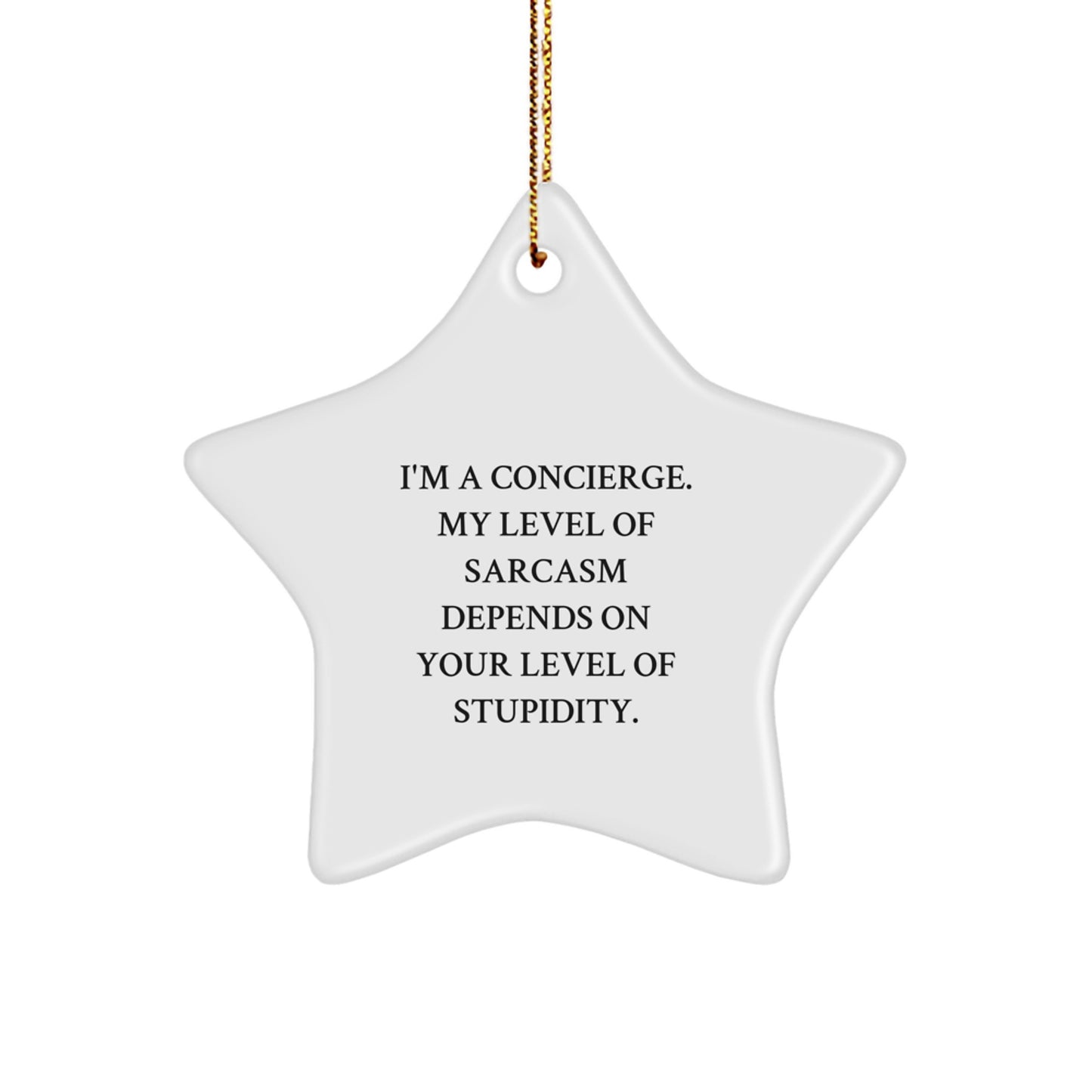 Sassy Concierge Gifts from Friends, Funny Star Ornament, Christmas Unique Decorations for Concierge, Men, Women, Funny Quote - Image 1