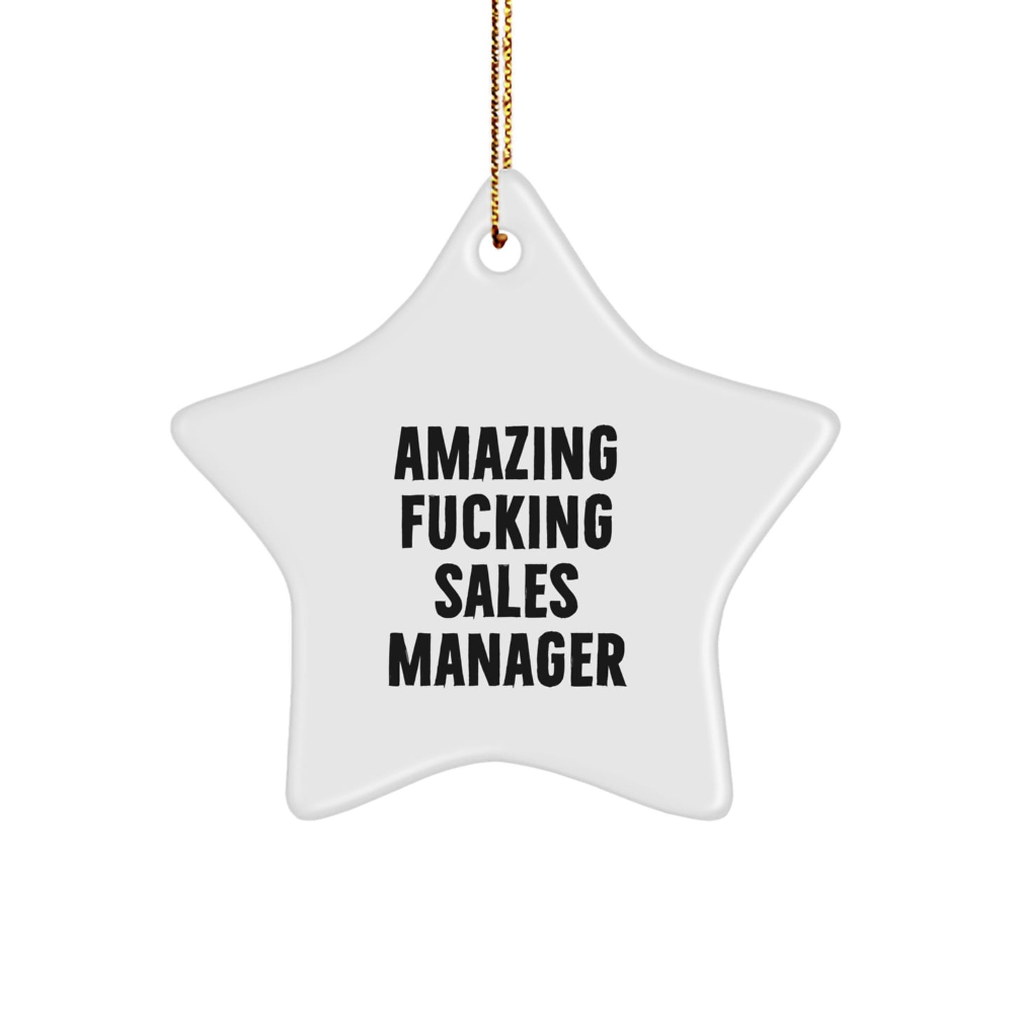 Funny Sales Manager Star Ornament Gifts from Men to Women Sales Manager for Christmas Unique Gifts - Image 1