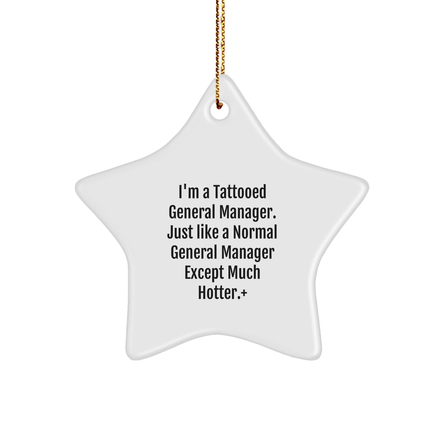 Funny General Manager Star Ornament Gifts from Friends or Family for Christmas Unique - Image 1