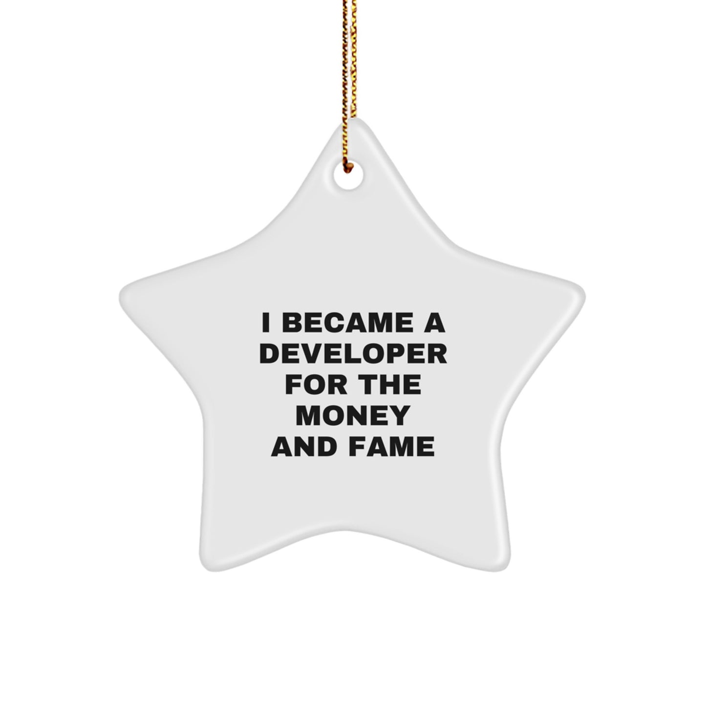 Funny Developer Gifts for Star Ornament, Gifts from Friends, Family, or Coworkers for Developer - Image 1