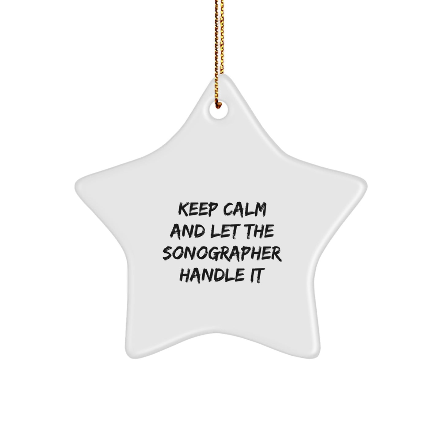 Funny Sonographer Gifts, Christmas Unique Star Ornament for Sonographer Friends from Men, Funny Star Ornament Gifts for Sonographer Men - Image 1