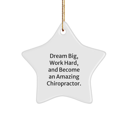 Dream Big Chiropractor Gifts - Star Ornament for Men or Women - Inspirational Quote - Christmas Unique Gifts from Friends - Image 1