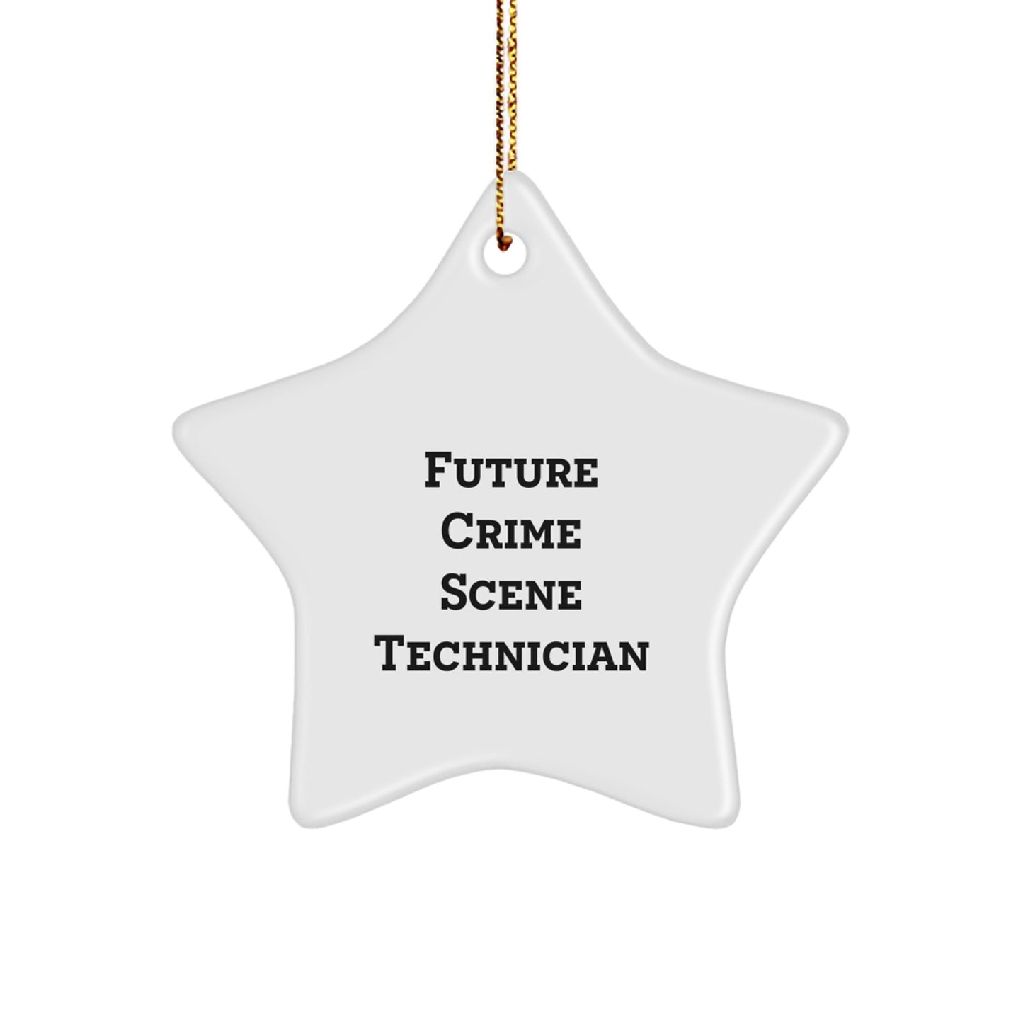 Funny Future Crime Scene Technician Gifts from Friends and Family - 'I'm Training to Catch the Bad Guys' Star Ornament for Christmas - Image 1