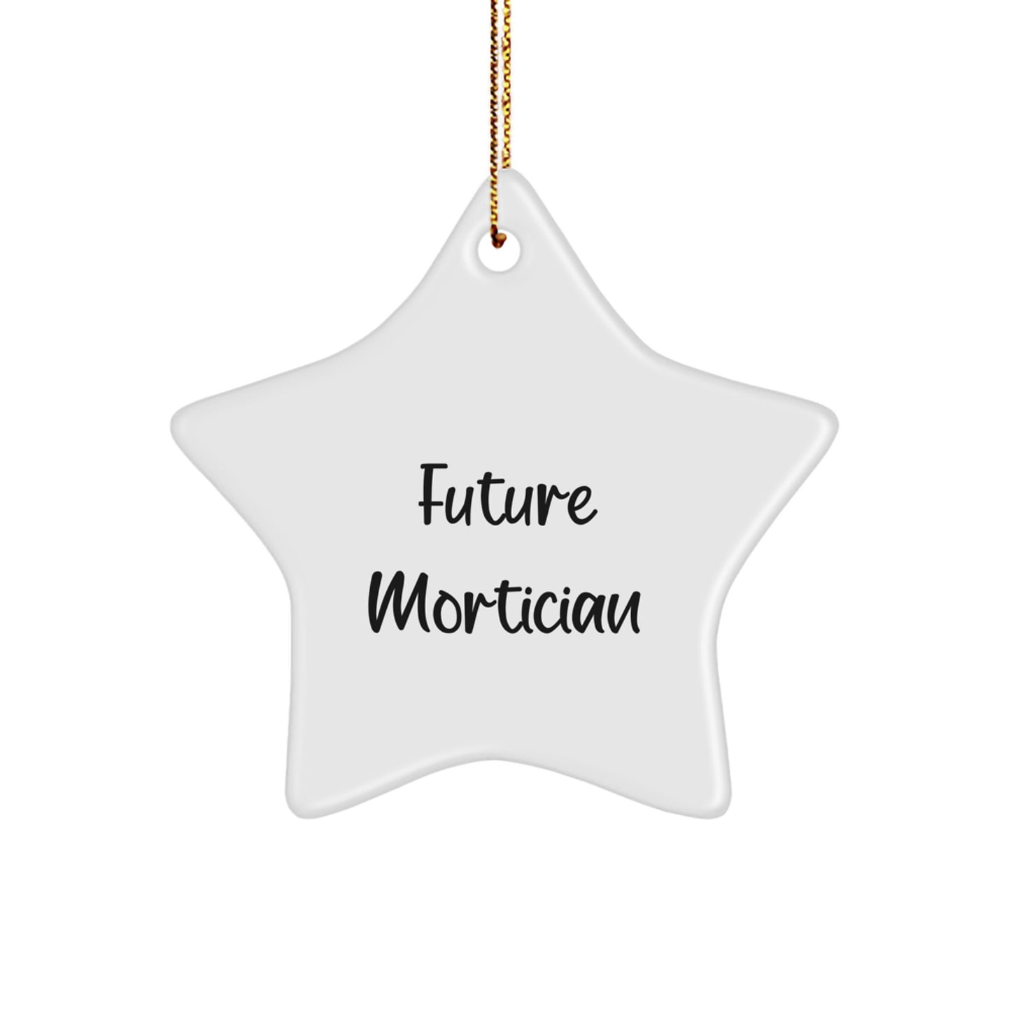 Funny Future Mortician Star Ornament Gifts from Men to Mortician Friends on Christmas, Unique Mortician Ornament for Mortician - Image 1
