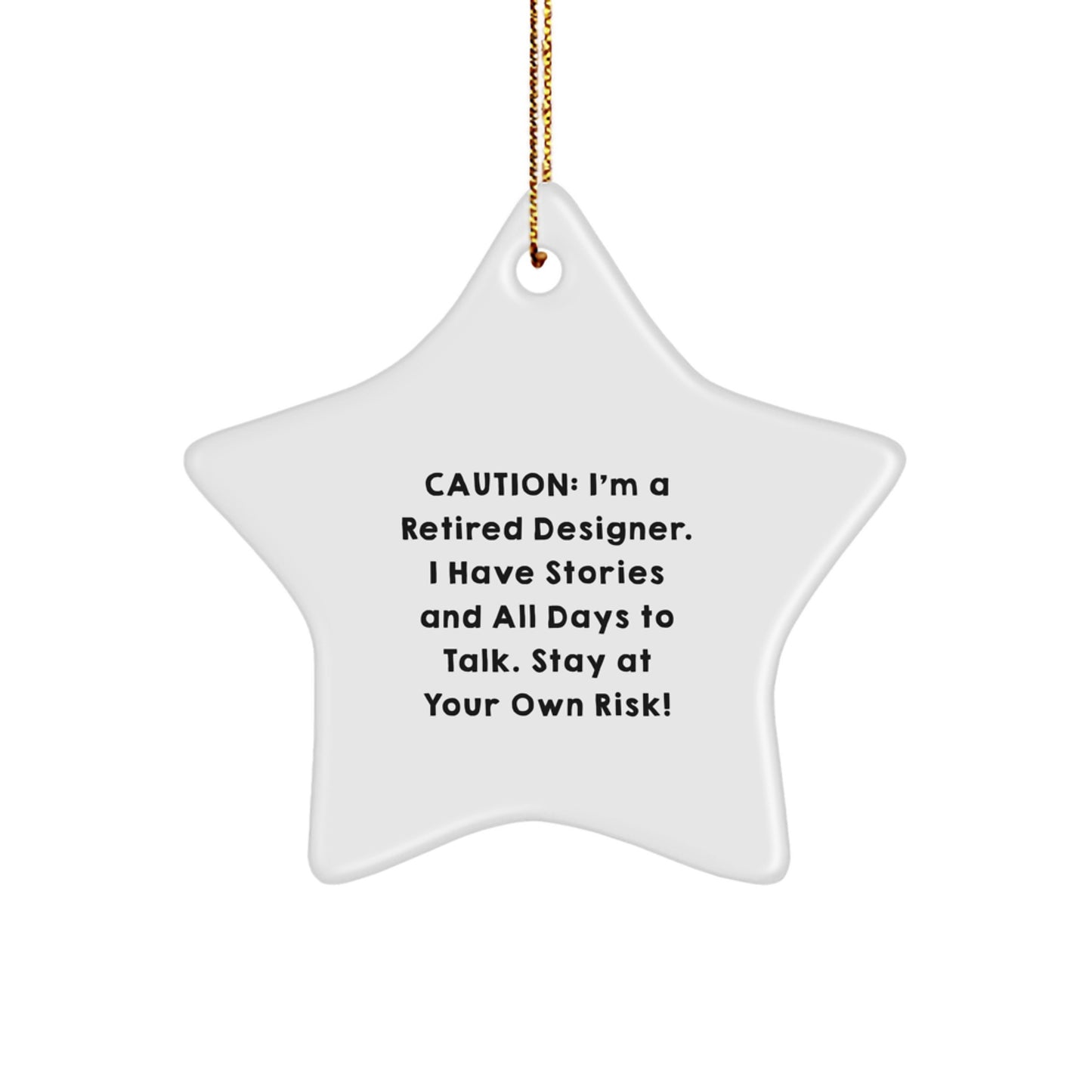 Designer Star Ornament Gifts from Family - Funny Quote - Christmas Unique Gifts for Designer Friends - Image 1